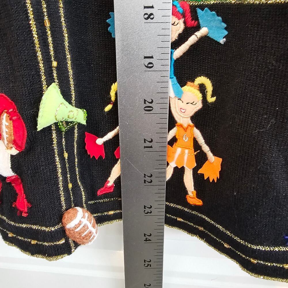 Vintage Jack B. Quick Cardigan Women Lrg 90s School Spirit Cheer Band Whimsical - Picture 12 of 13